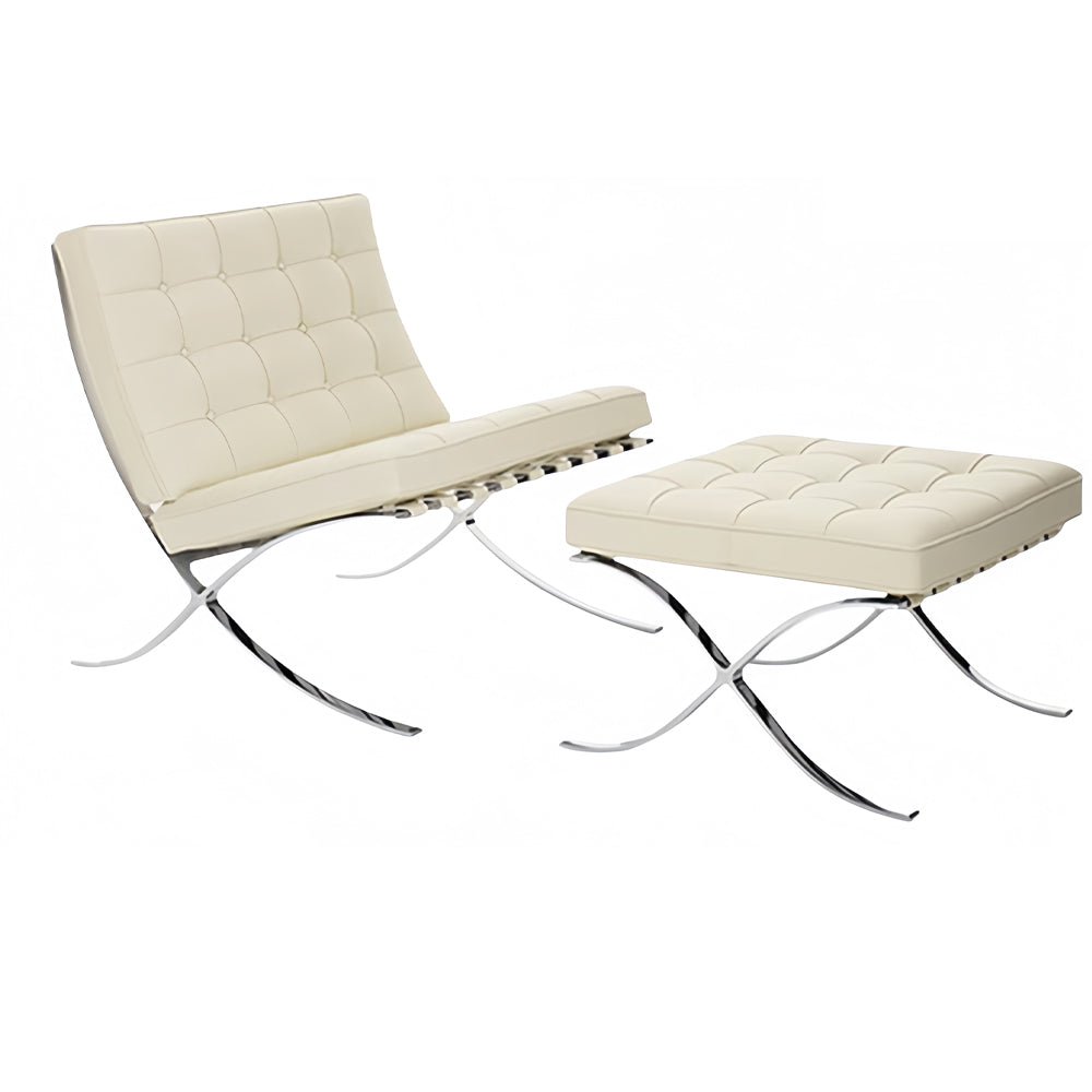 LIVARA EC1146 Stainless Steel Frame Microfibre Leather Leisure Chair