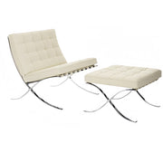 LIVARA EC1146 Stainless Steel Frame Microfibre Leather Leisure Chair