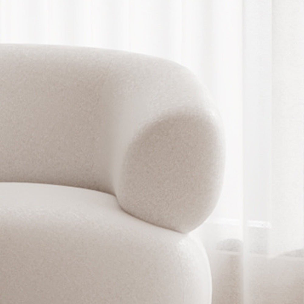 LIVARA EC1147 Modal Velvet Fabric Solid Wood Frame Leisure Chair / Single Sofa