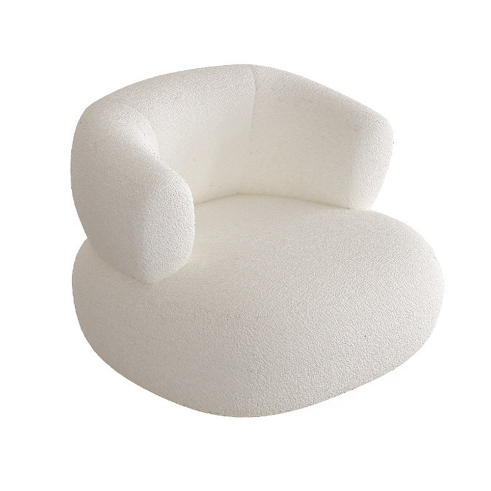 LIVARA EC1147 Modal Velvet Fabric Solid Wood Frame Leisure Chair / Single Sofa