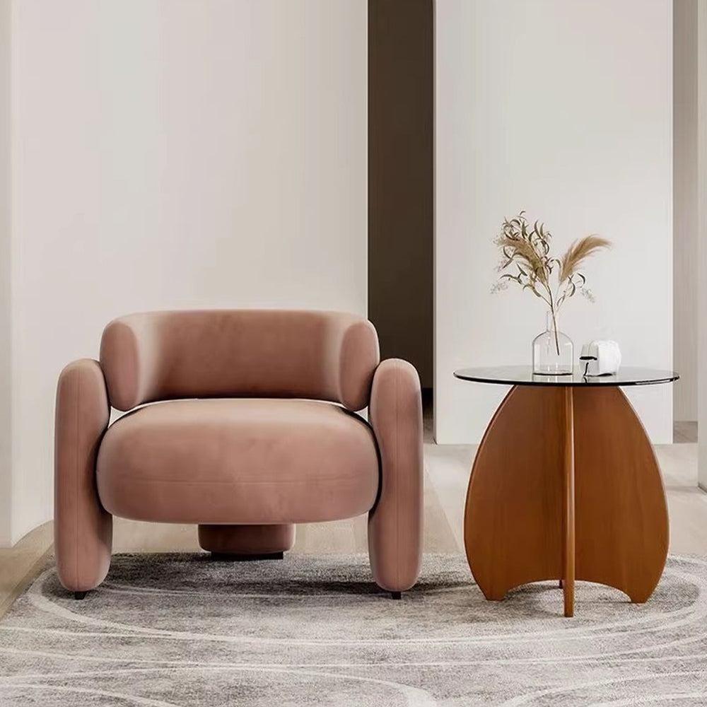 LIVARA EC1148 Solid Wood High Rebound Foam Leisure Chair