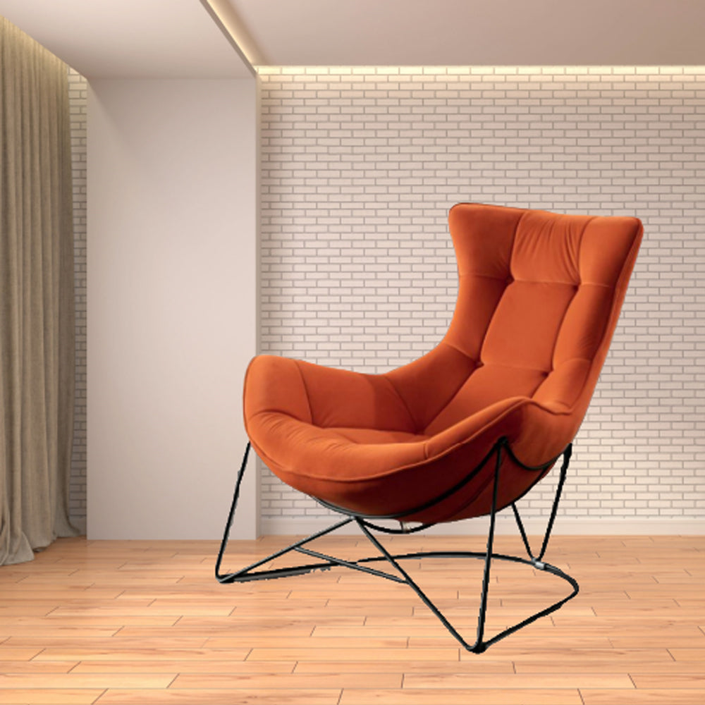 LIVARA EC1150 Minimalist Style Velvet Leisure Chair