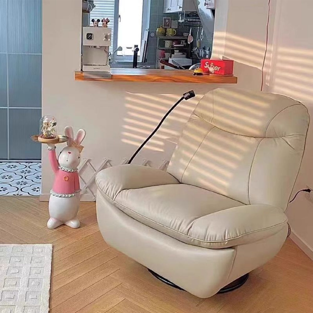 LIVARA EC1152 Manual Rotation Solid Wood Functional Frame Leisure Chair