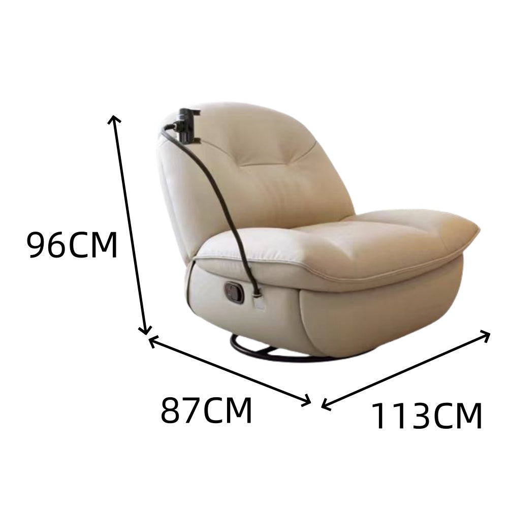 LIVARA EC1152 Manual Rotation Solid Wood Functional Frame Leisure Chair