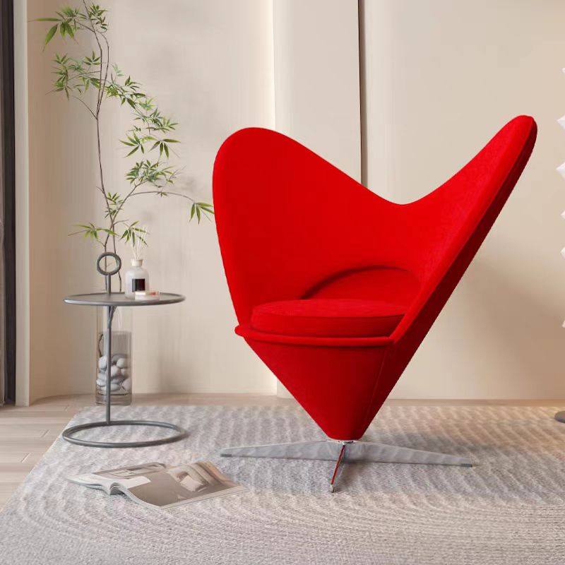 LIVARA EC1154 Fiberglass Fabric Heart-Shaped Design Leisure Chair
