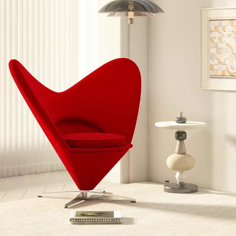 LIVARA EC1154 Fiberglass Fabric Heart-Shaped Design Leisure Chair