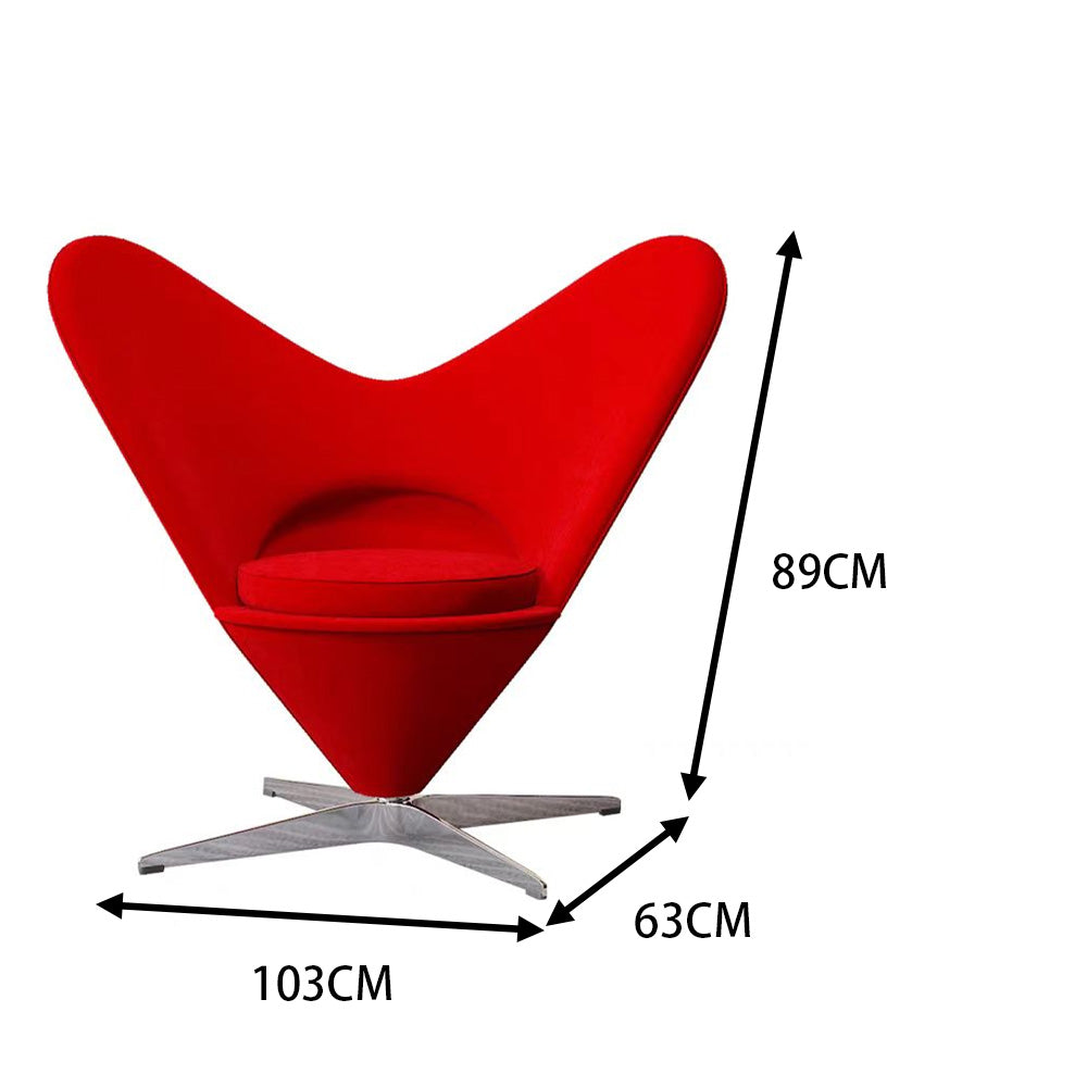 LIVARA EC1154 Fiberglass Fabric Heart-Shaped Design Leisure Chair