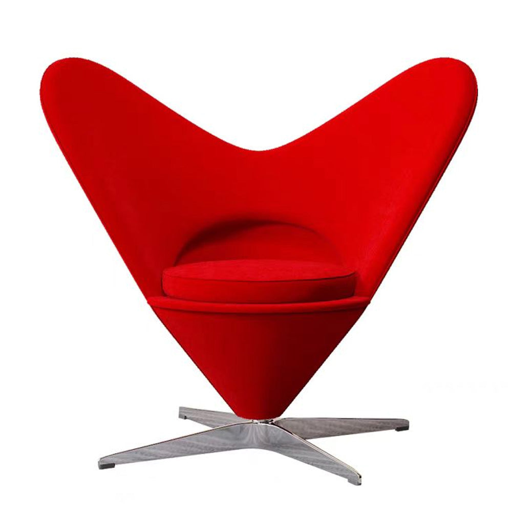LIVARA EC1154 Fiberglass Fabric Heart-Shaped Design Leisure Chair
