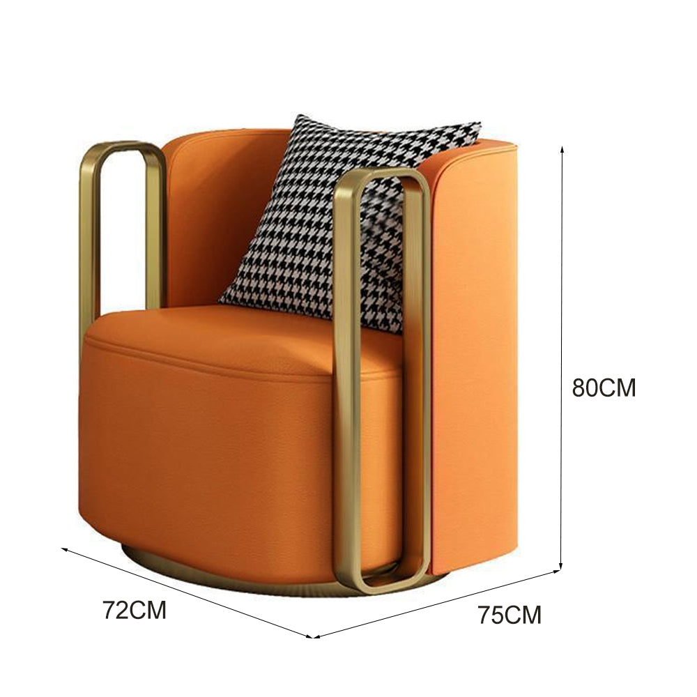 LIVARA EC1155 Rotating Base Solid Wood Frame Leisure Chair