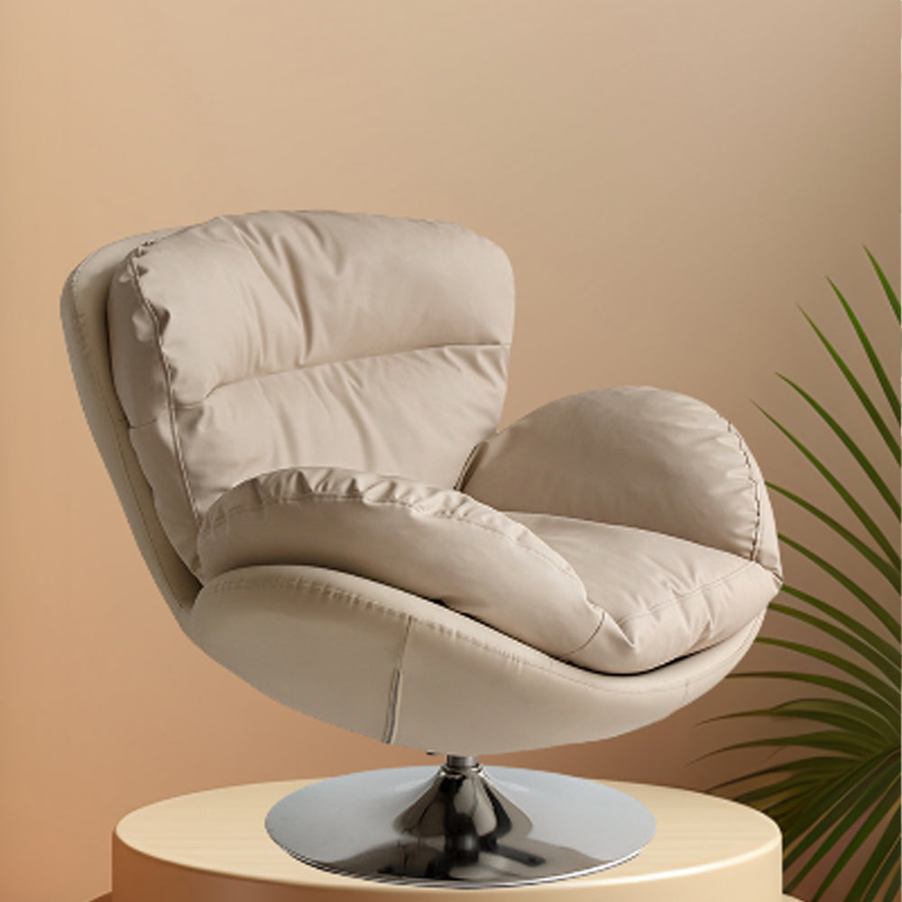 LIVARA EC1157 Iron Frame Cat Scratch Fabric Eggshell Chair