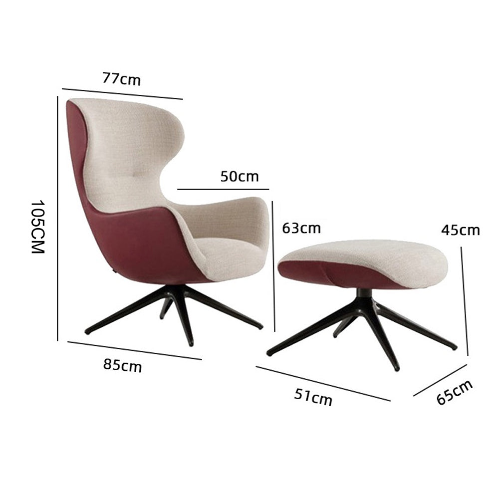LIVARA EC1160 Ultra-Fiber Leather Metal Frame Leisure Chair