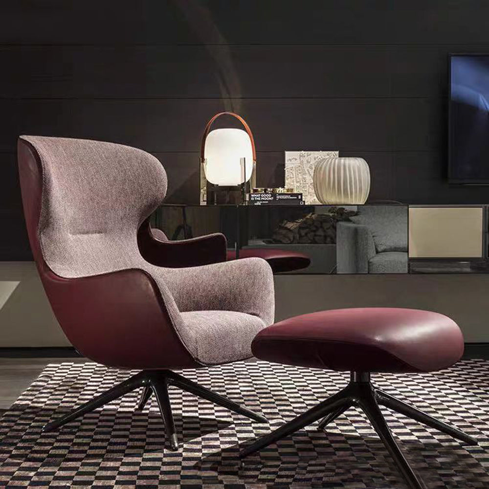 LIVARA EC1160 Ultra-Fiber Leather Metal Frame Leisure Chair