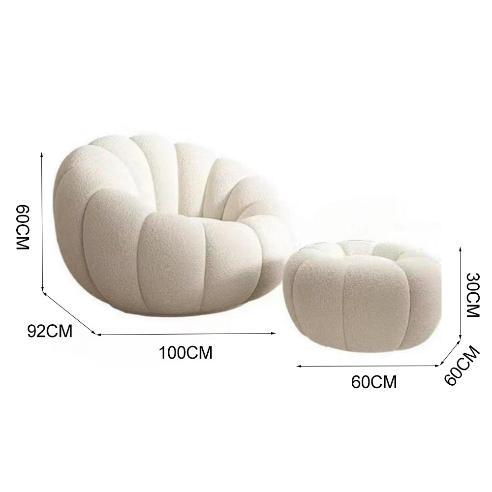 LIVARA EC1162 Lamb Fleece Leisure Chair