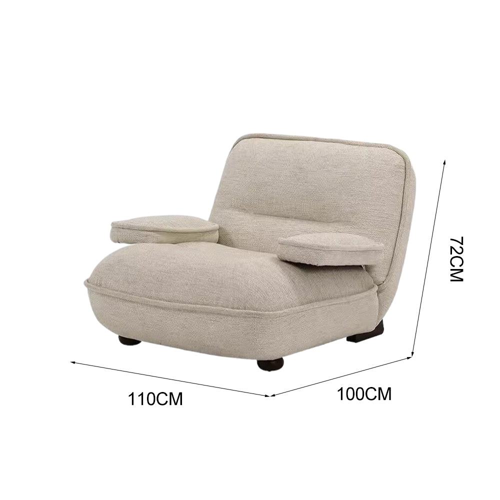 LIVARA EC1165 White Ash Wood Leisure Chair