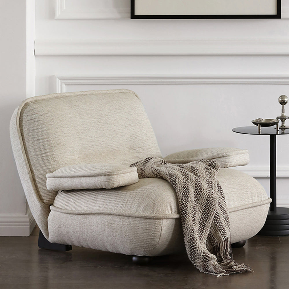 LIVARA EC1165 White Ash Wood Leisure Chair