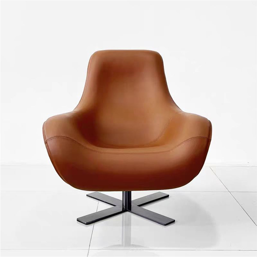 LIVARA EC1179 Solid Wood Plywood Leather Leisure Chair