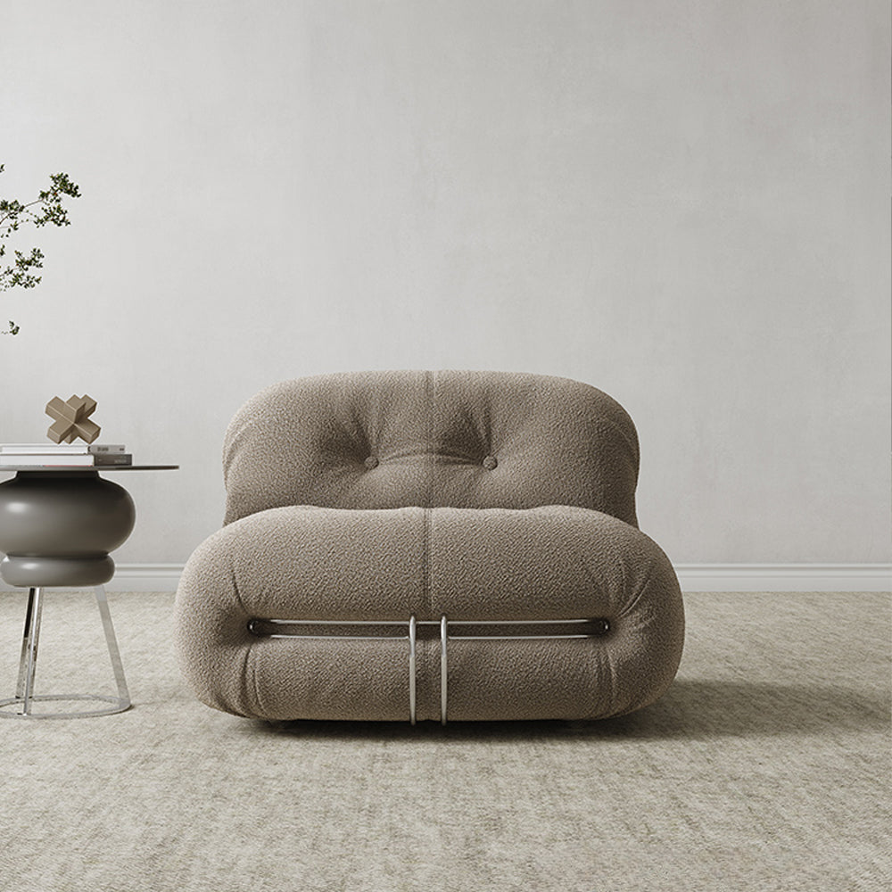 LIVARA EC1182 Wooden Frame High-Density Foam Leisure Chair