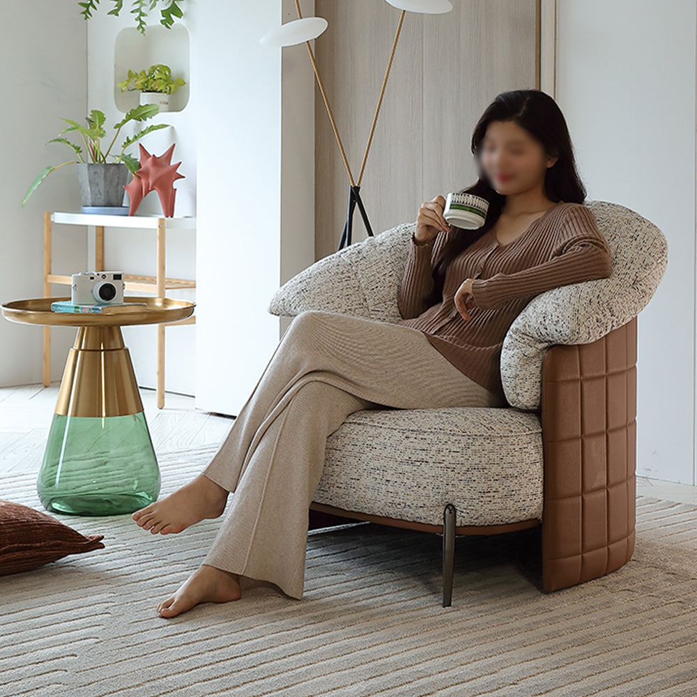 LIVARA EC1184 Cotton Linen Leisure Chair