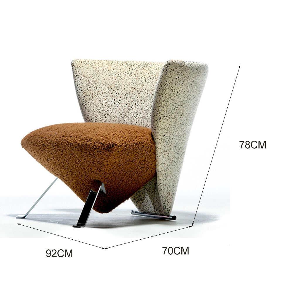 LIVARA EC1188 Wooden Frame Steel Fixed Legs Leisure Chair