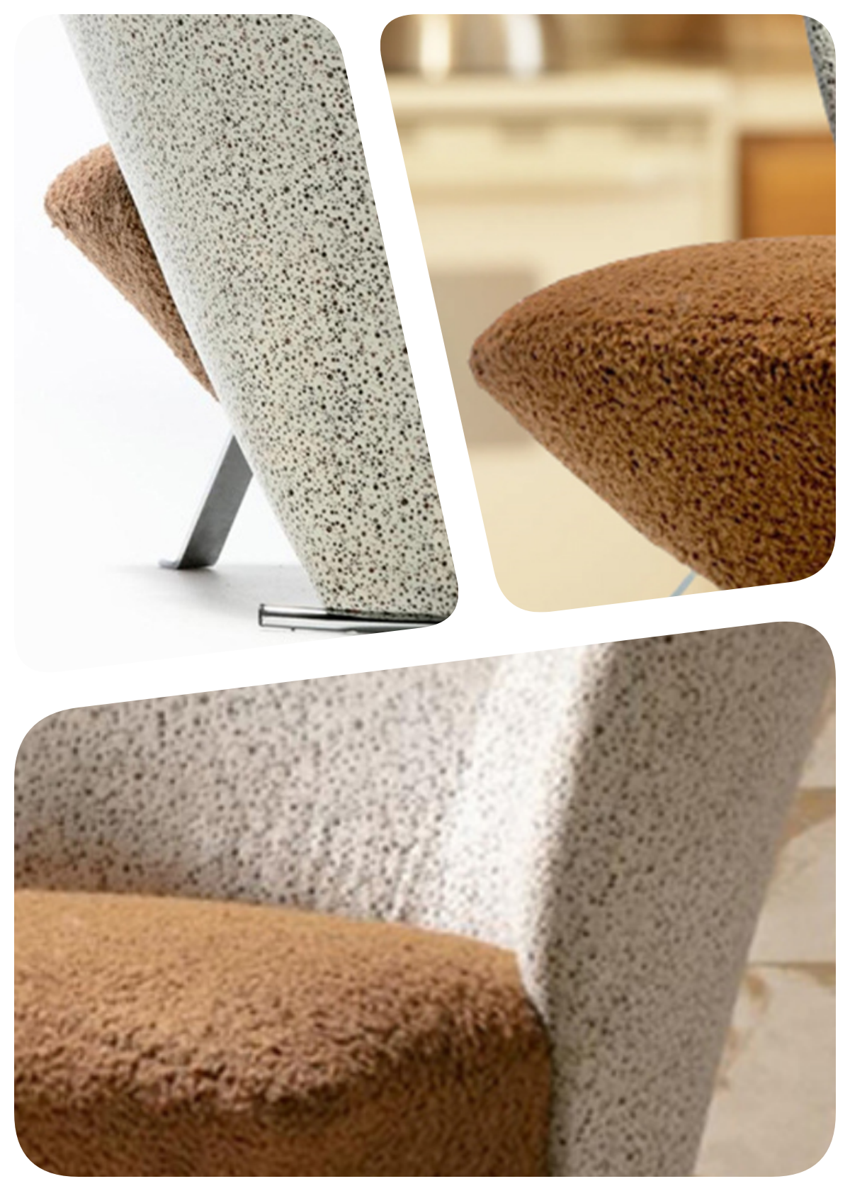 LIVARA EC1188 Wooden Frame Steel Fixed Legs Leisure Chair