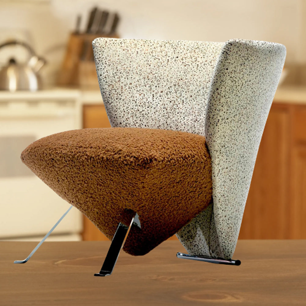 LIVARA EC1188 Wooden Frame Steel Fixed Legs Leisure Chair