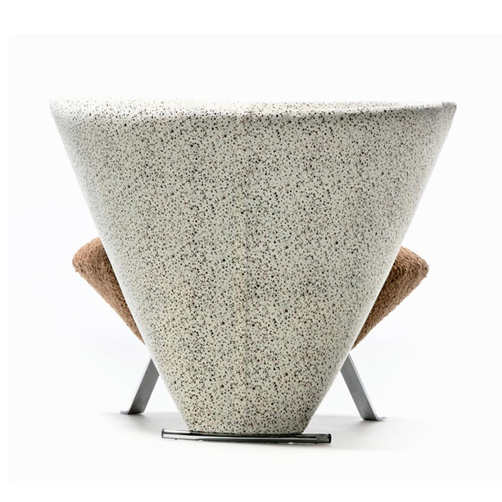 LIVARA EC1188 Wooden Frame Steel Fixed Legs Leisure Chair