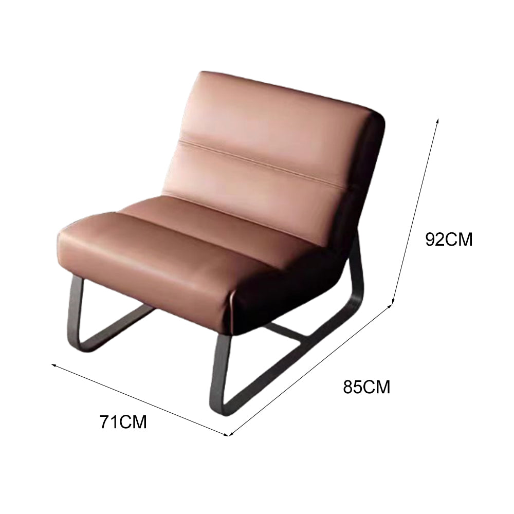 LIVARA EC1189 Minimalist Style Wooden Frame Leisure Chair - Brown