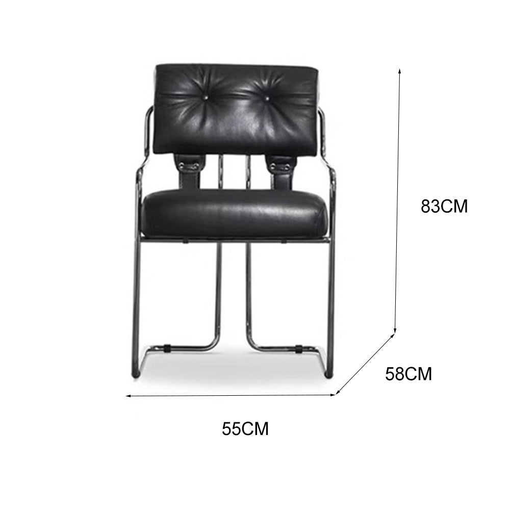 LIVARA EC1190 Black Titanium Stainless Steel Frame Leisure Chair - Black