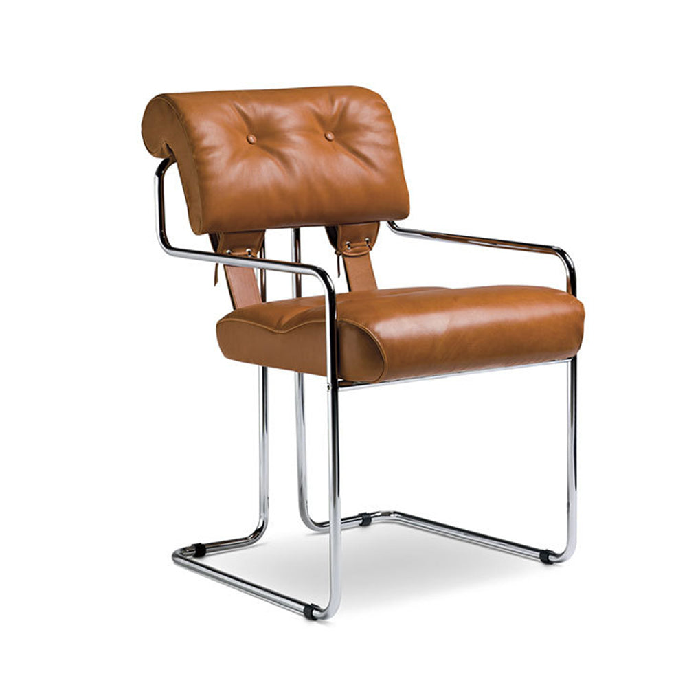 LIVARA EC1190 Black Titanium Stainless Steel Frame Leisure Chair - Brown