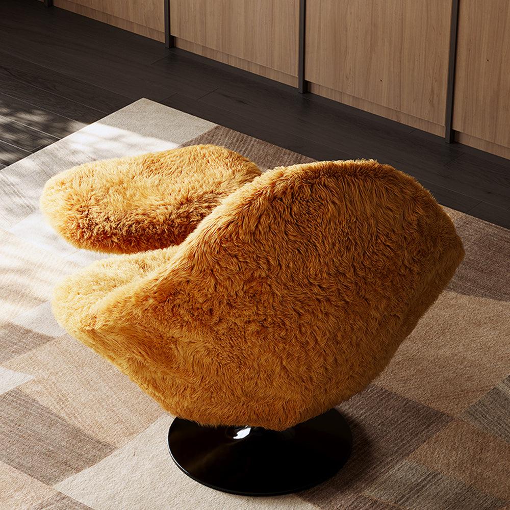 LIVARA EC1181 Footrest Leisure Chair Solid Wood Board Long Wool