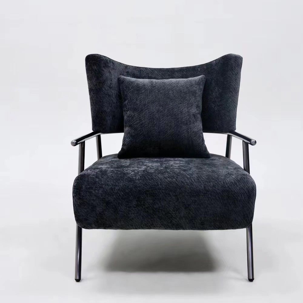 LIVARA EC1196 Wooden Frame Steel Fixed Legs Leisure Chair