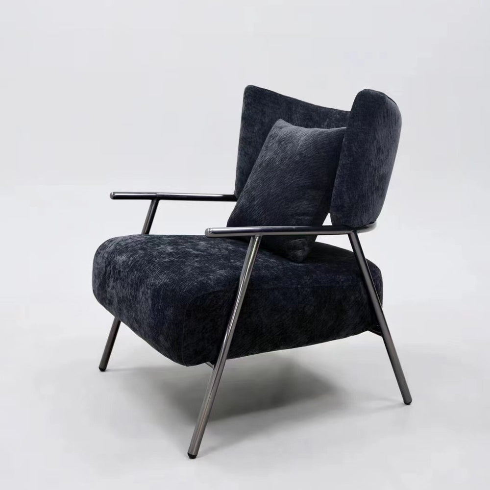 LIVARA EC1196 Wooden Frame Steel Fixed Legs Leisure Chair