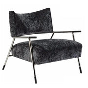 LIVARA EC1196 Wooden Frame Steel Fixed Legs Leisure Chair