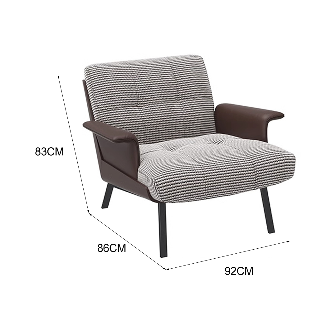 LIVARA EC1204 Bent Wood Inner Frame Faux Leather  Leisure Chair