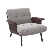 LIVARA EC1204 Bent Wood Inner Frame Faux Leather  Leisure Chair