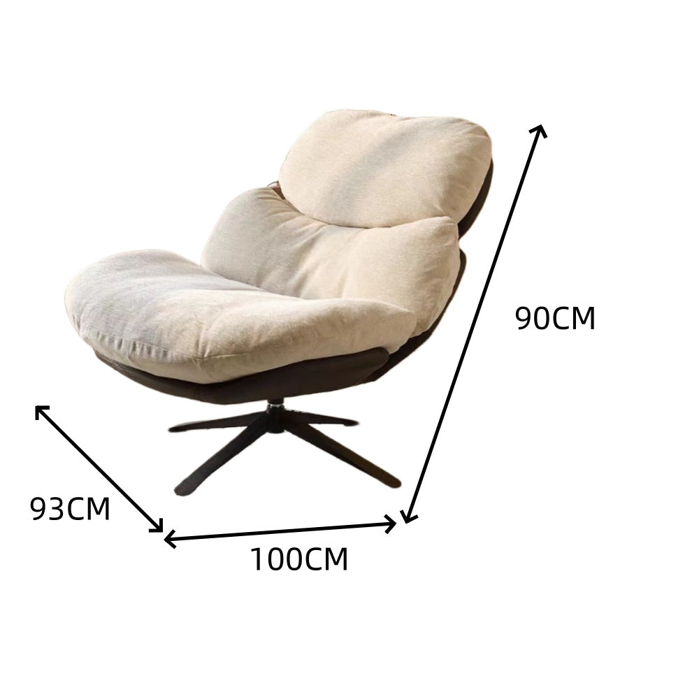 LIVARA EC1205 Multi-Layer Curved Board Faux Leather Fabric Leisure Chair