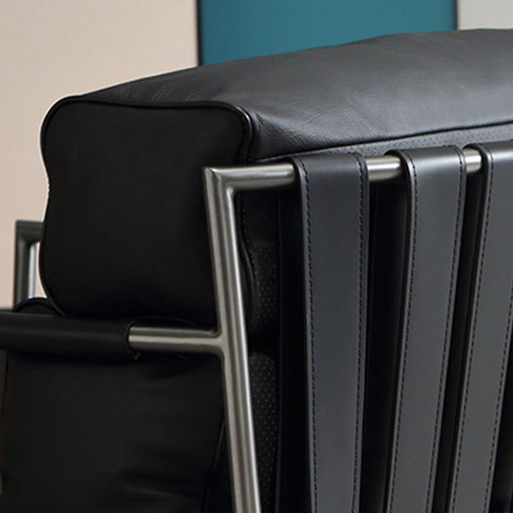 LIVARA EC1207 Stainless Steel Saddle Leather Faux Leather Leisure Chair