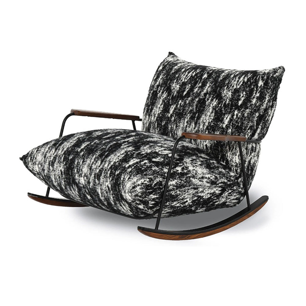 LIVARA EC1209 Iron Frame Velvet Fabric Leisure Chair