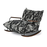 LIVARA EC1209 Iron Frame Velvet Fabric Leisure Chair