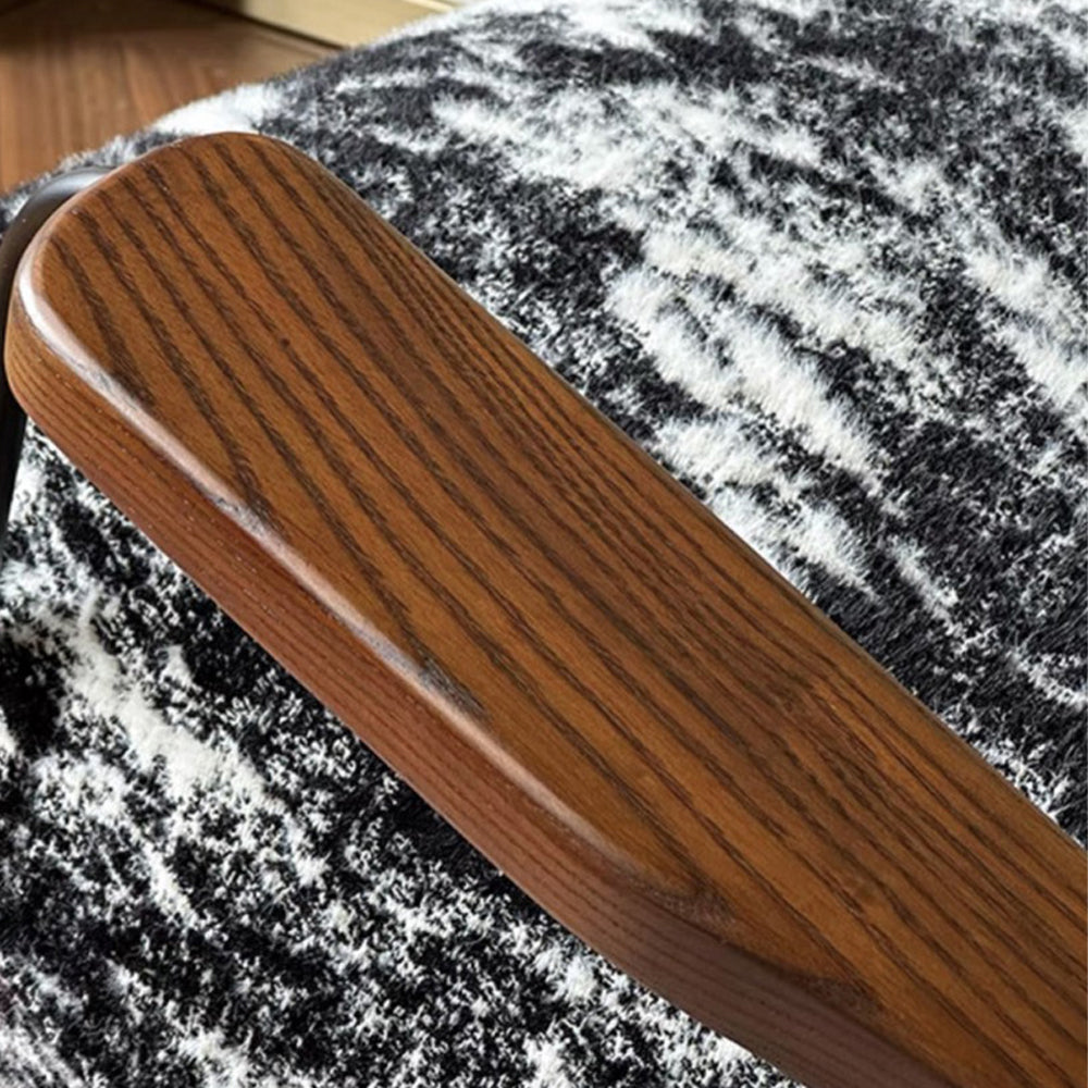 LIVARA EC1209 Iron Frame Velvet Fabric Leisure Chair