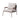 LIVARA EC1218 White Wax Wood Stainless Steel Legs Fabric Leisure Chair