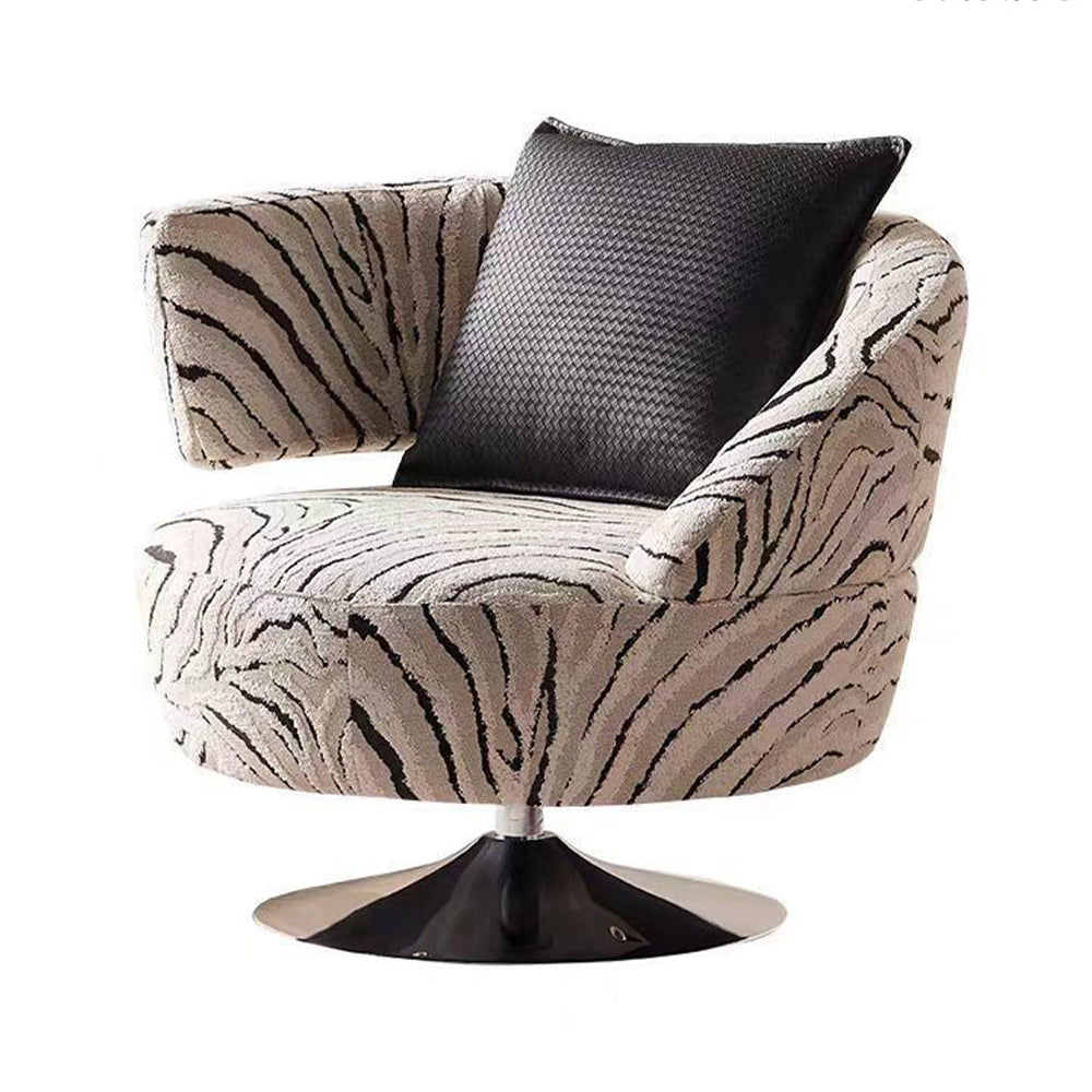 LIVARA EC1230 Simple Practical Solid Wood & Rotating Base Leisure Chair