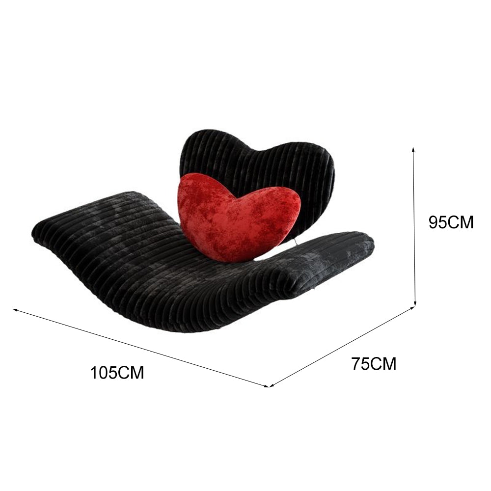 LIVARA EC1232 Steel Frame Velvet Fabric Leisure Chair