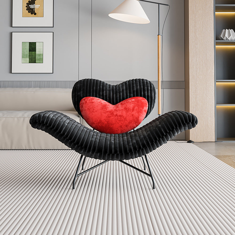 LIVARA EC1232 Steel Frame Velvet Fabric Leisure Chair