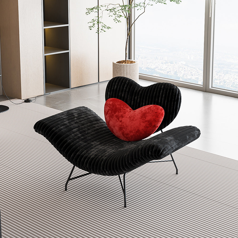 LIVARA EC1232 Steel Frame Velvet Fabric Leisure Chair