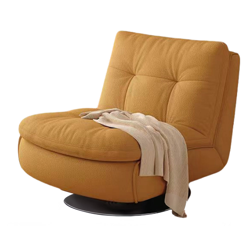 LIVARA EC1234 Steel Frame Velvet Fabric Leisure Chair - Orange