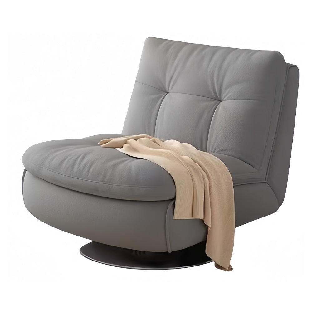 LIVARA EC1234 Steel Frame Velvet Fabric Leisure Chair - Grey