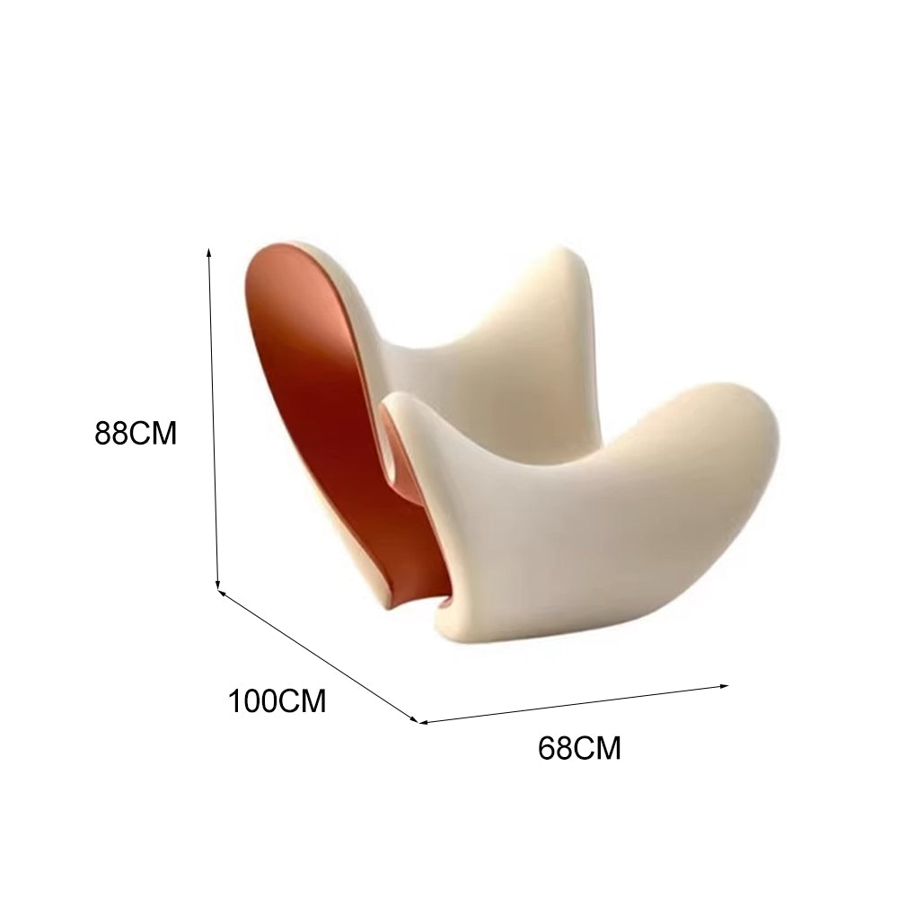LIVARA EC1237 Fibreglass Frame Plush Fabric Leisure Chair