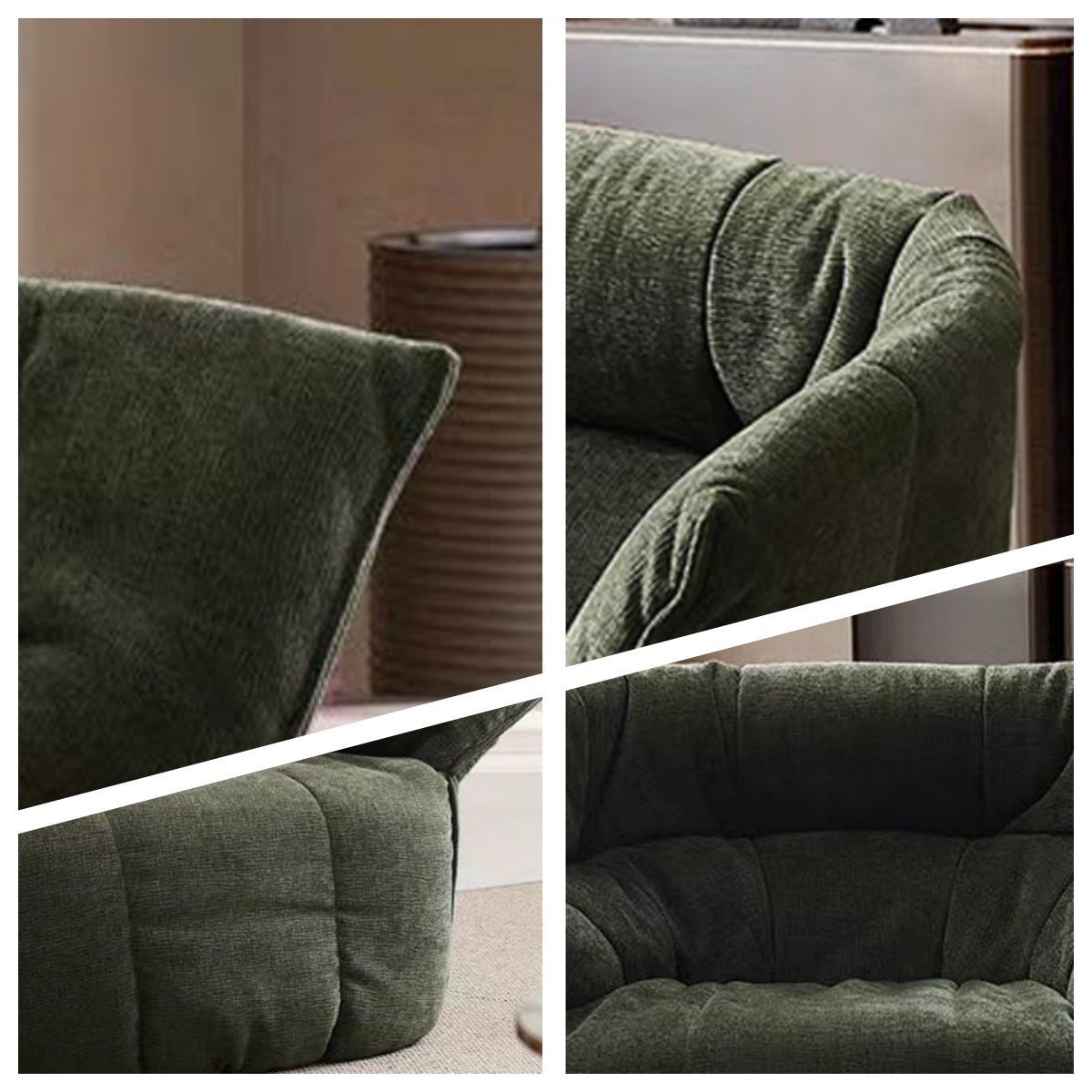 LIVARA EC1241 Plush Fabric Leisure Chair – Soft, Comfortable, and Stylish Design