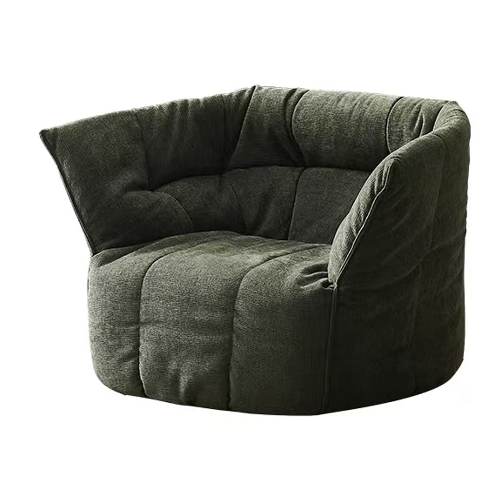 LIVARA EC1241 Plush Fabric, Built-In Wooden Frame Leisure Chair